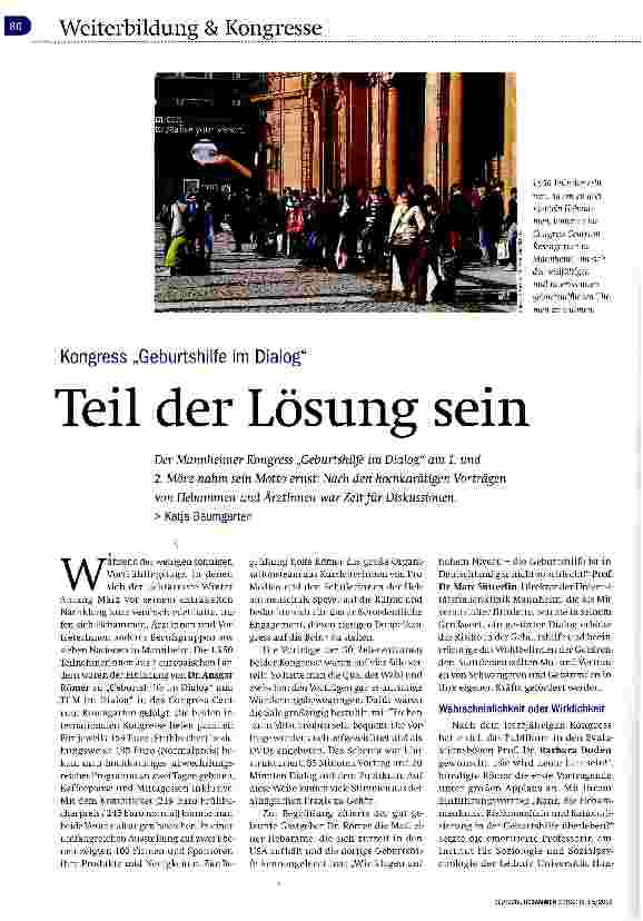 Vorschauseite 1: Teil der Lösung sein