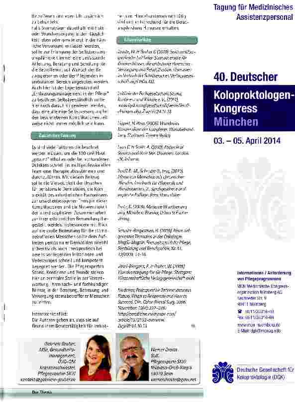 Vorschauseite 5: Peristomale Dermatitis Fistelund Wundversorgung bei Stomabetroffenen