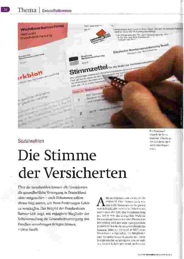 Vorschauseite 1: Die Stimme der Versicherten