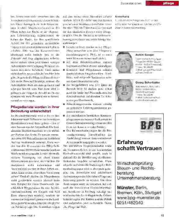 Vorschauseite 3: Die Pflege hat einen Wert