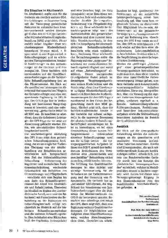 Vorschauseite 3: Finanzierungsfragen in der Geriatrie