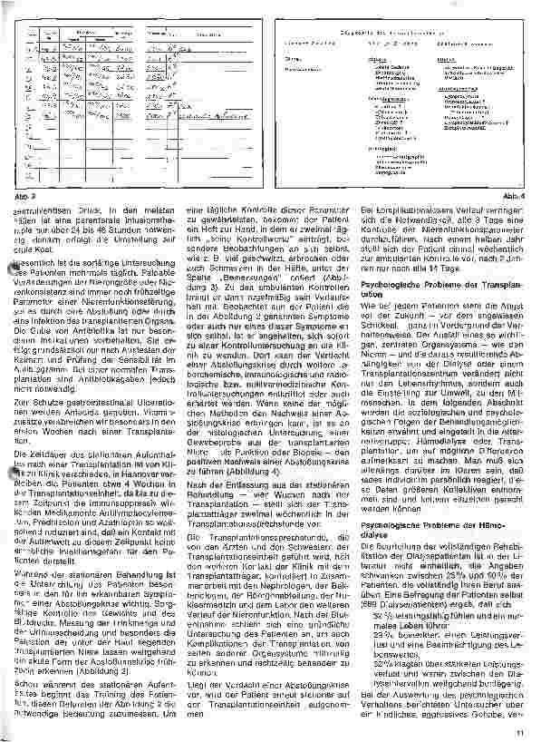 Vorschauseite 2: Immunologie und Klinik der Nierentransplantation 7. Folge: Langzeitverlaufskontrolle und Prognose
