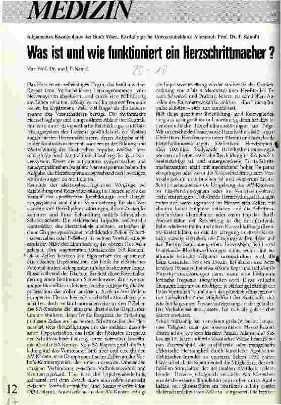 Vorschauseite 1: Was ist und wie funktioniert ein Herzschrittmacher?