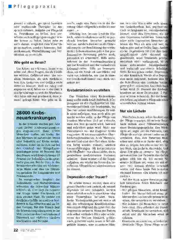 Vorschauseite 3: Lebensqualität trotz Krebs Onkologie-Tagung