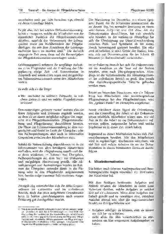 Vorschauseite 6: Die Analyse der Pflegedokumentation Voraussetzungen und Bedingungen einer gelungenen Pflegeplanung im Rahmen einer fördernden Prozesspflege