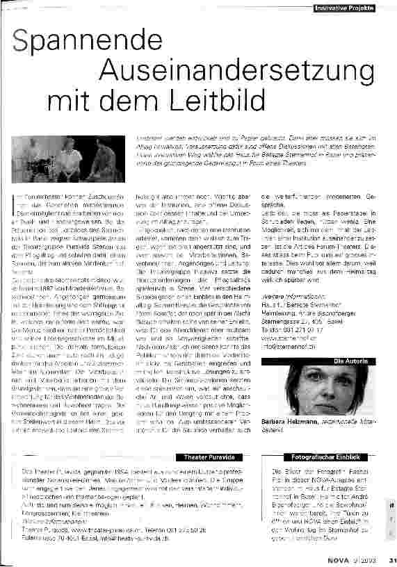 Vorschauseite 1: Spannende Auseinandersetzung mit dem Leitbild