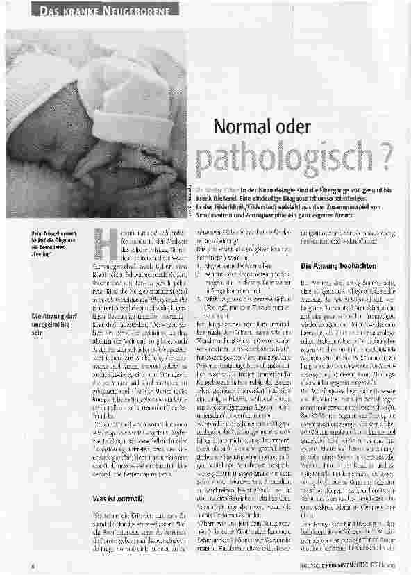 Vorschauseite 1: Normal oder pathologisch?