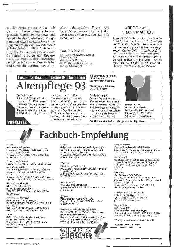 Vorschauseite 3: Übergangspflege -1.Folge:Häusliche Behandlung terminaler Tumorpatienten mit invasiver Palliativtherapie