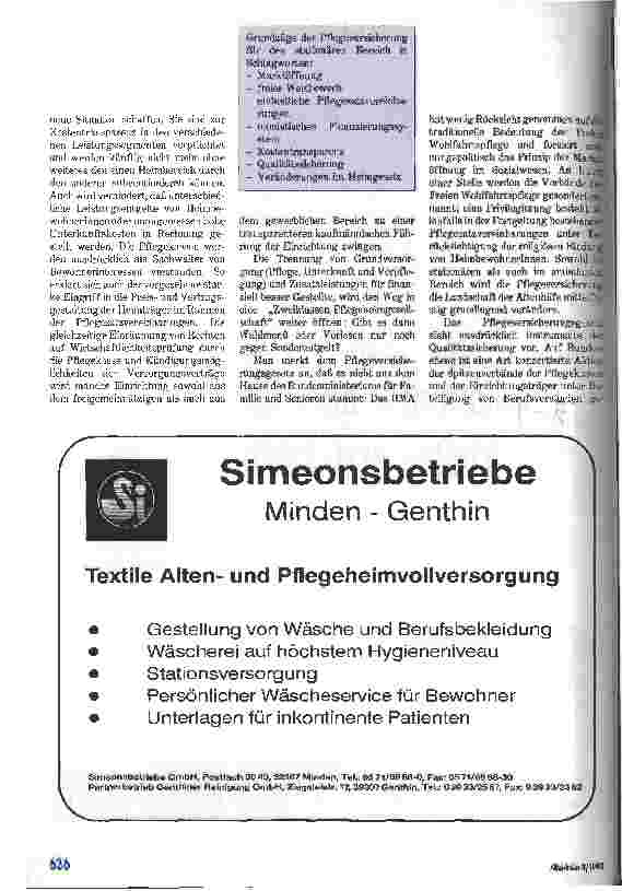 Vorschauseite 2: Die Pflegeversicherung kommt - aber für Heime erst 1996 Kommentar