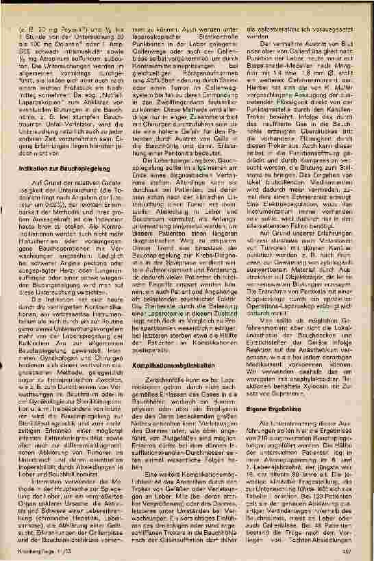 Vorschauseite 2: Zur Spiegelung von Leber und Bauchhöhle