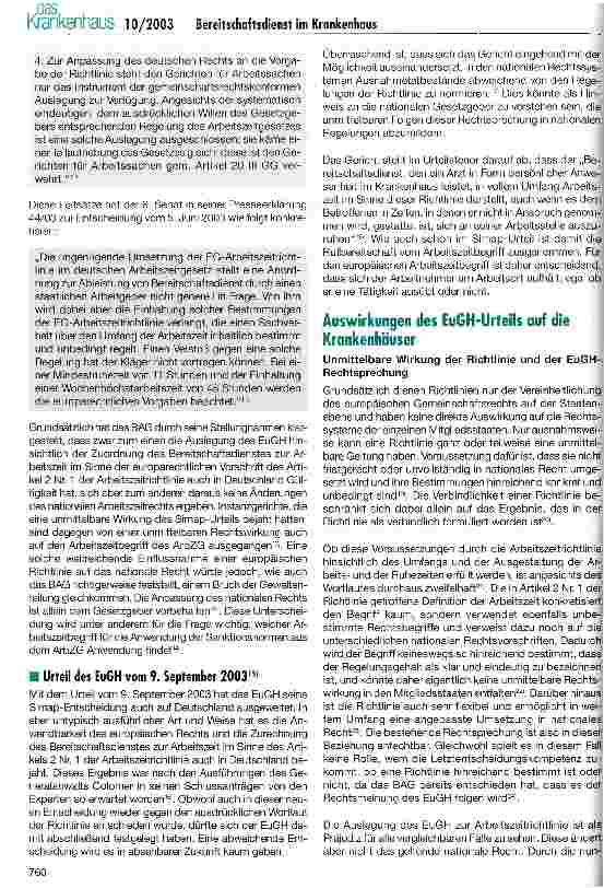 Vorschauseite 2: Quo vadis Bereitschaftsdienst?