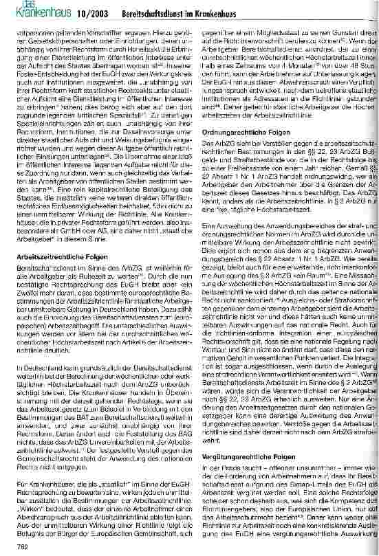 Vorschauseite 4: Quo vadis Bereitschaftsdienst?