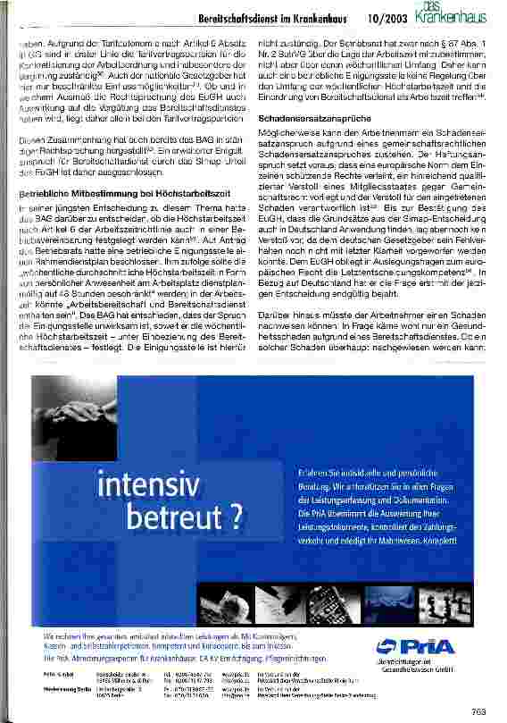 Vorschauseite 5: Quo vadis Bereitschaftsdienst?