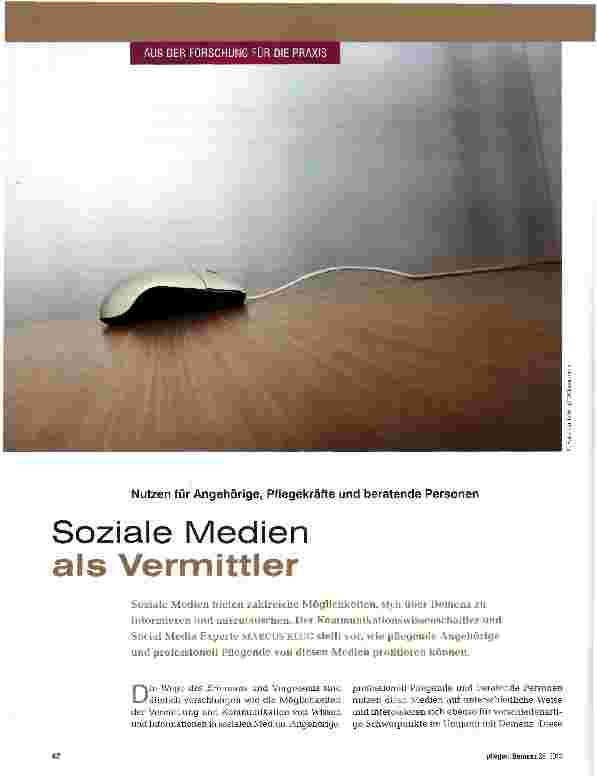 Vorschauseite 1: Soziale Medien als Vermittler