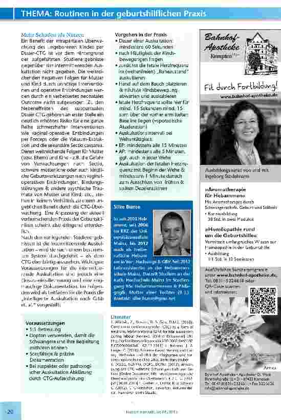 Vorschauseite 3: Das Dauer-CTG als Routine-Überwachungsmethode unter der Geburt - eine sinnvolle Maßnahme?