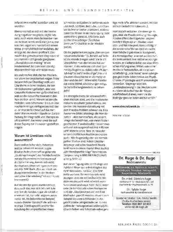 Vorschauseite 2: Die Grenzen der evidenzbasierten Medizin