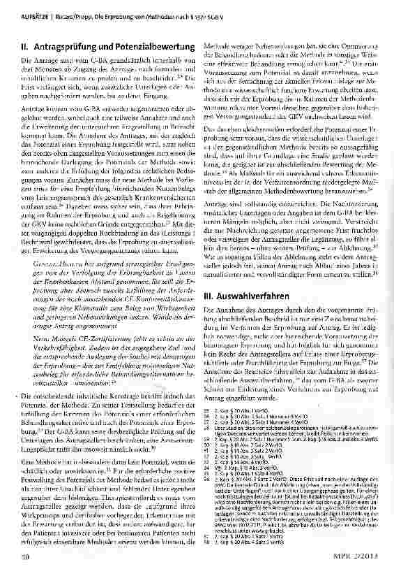 Vorschauseite 4: Die Erprobung von Methoden nach § 137e SGB V