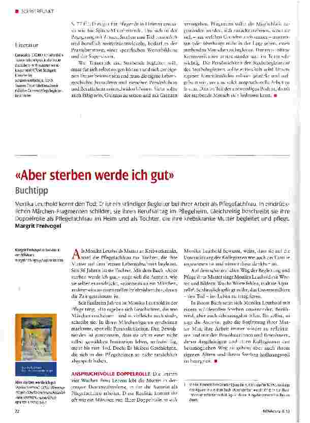 Vorschauseite 3: Trauern macht verletzlich - Altern auch