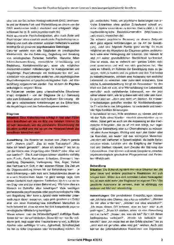 Vorschauseite 2: Psychoonkologische Interventionen als Unterstützungsmöglichkeiten für Betroffene