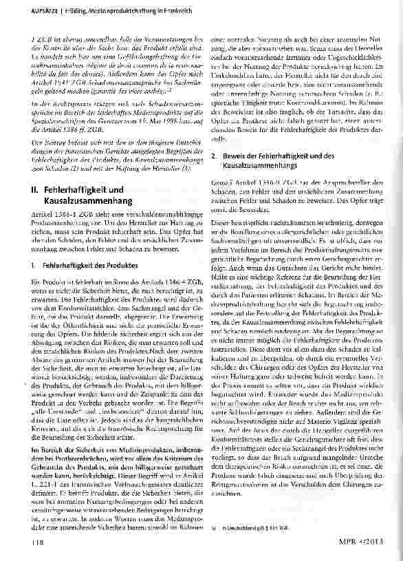 Vorschauseite 2: Medizinproduktehaftung in Frankreich