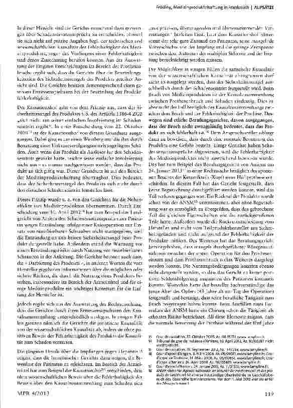 Vorschauseite 3: Medizinproduktehaftung in Frankreich