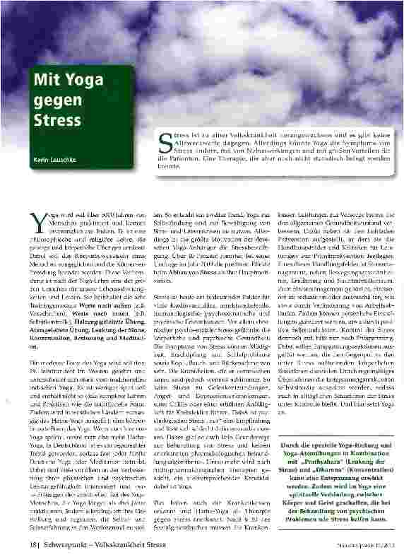 Vorschauseite 1: Mit Yoga gegen Stress