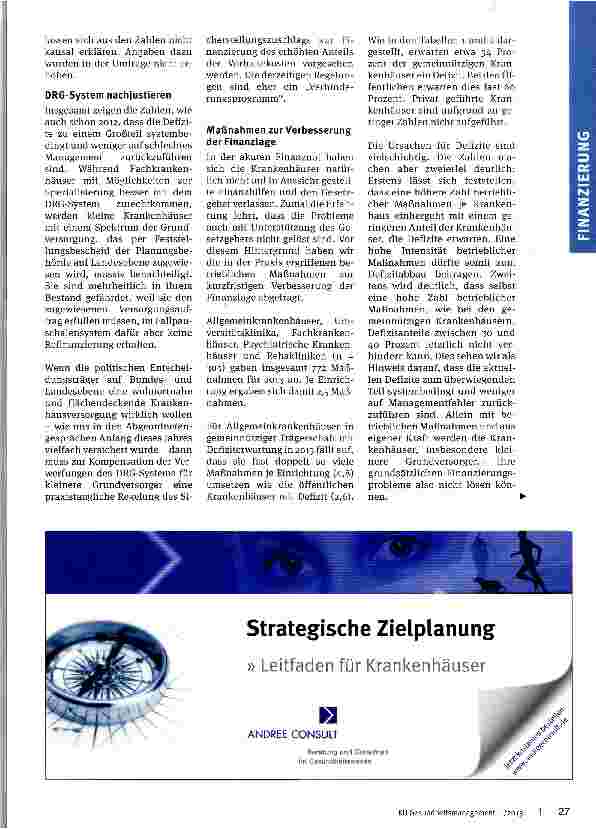 Vorschauseite 3: Finanzlage und Zukunft der Krankenhäuser