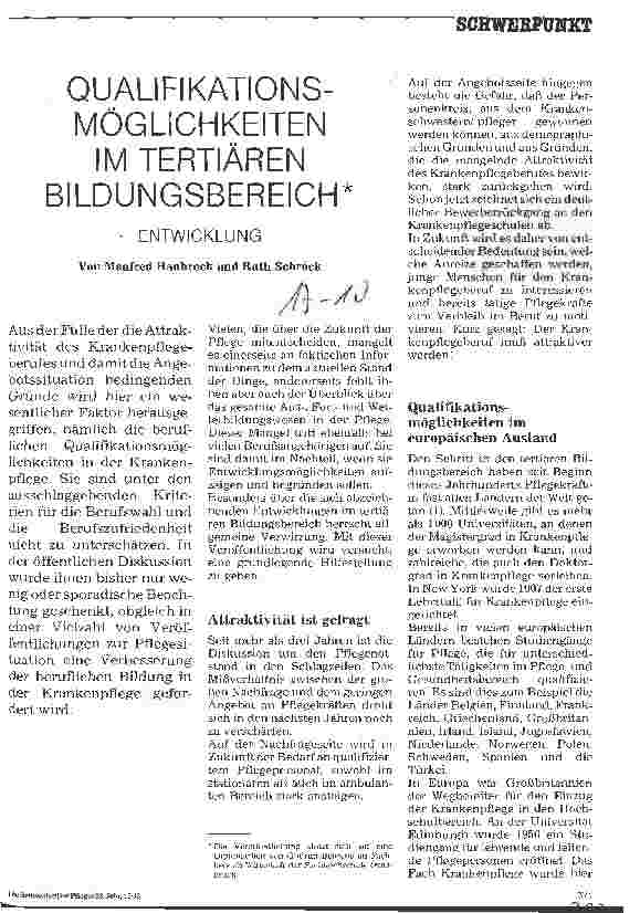 Vorschauseite 1: Qualifikationsmöglichkeiten im tertiären Bildungsbereich
