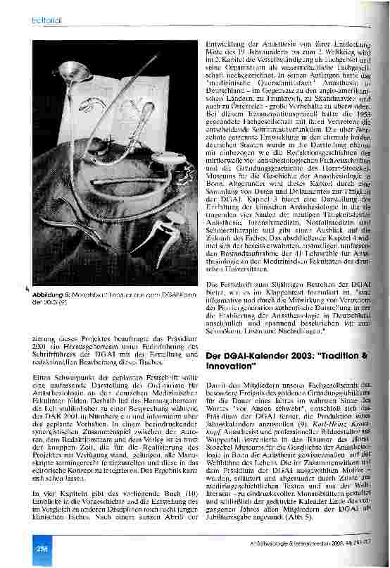 Vorschauseite 6: 50 Jahre Deutsche Gesellschaft für Anästhesiologie und Intensivmedizin