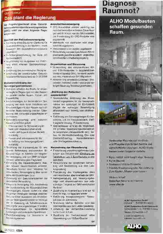 Vorschauseite 2: Gesundheitsreform 2003 / Gesundheitssystemmodernisierungsgesetz Die Reform kommt - aber wie?