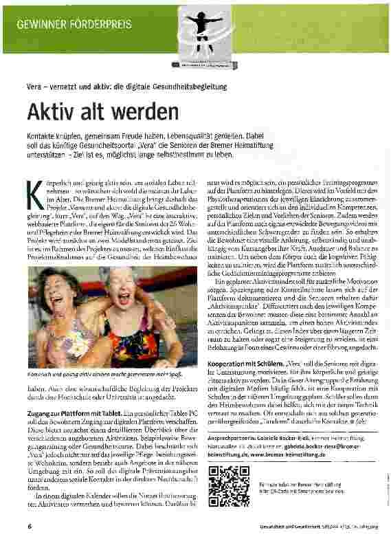 Vorschauseite 1: Aktiv alt werden