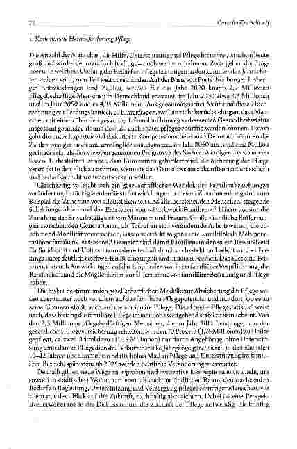 Vorschauseite 2: Vom Pflegemix zur Caring Community Neue Antworten auf den Pflegebedarf der Zukunft