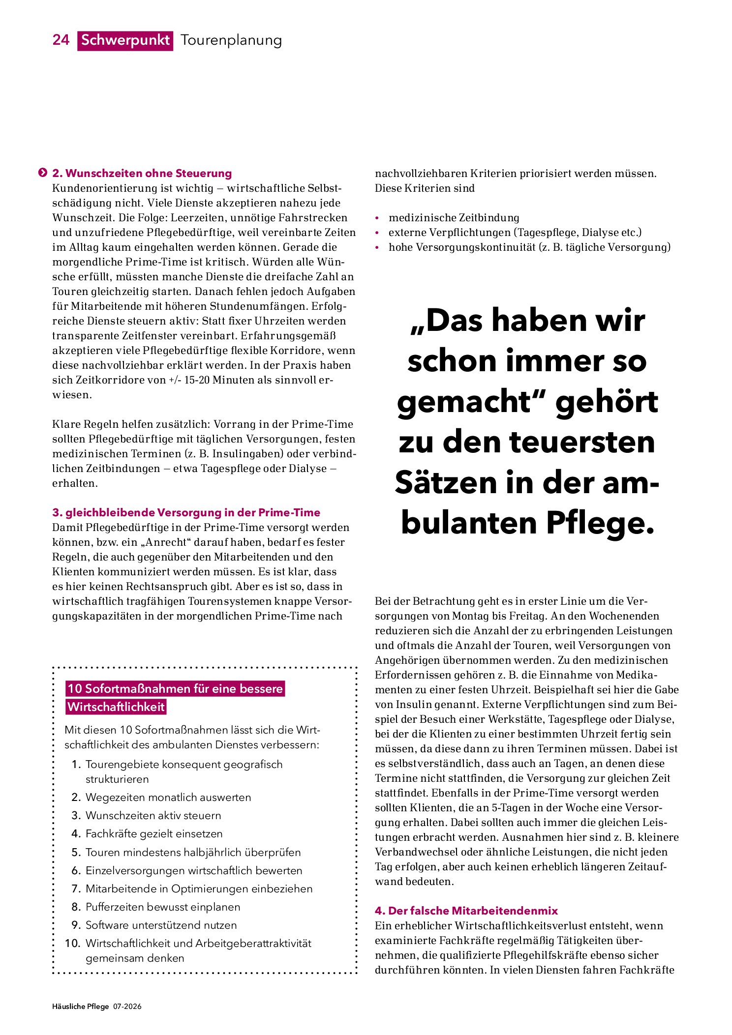 Vorschauseite 3: Gute Touren, bessere Zahlen