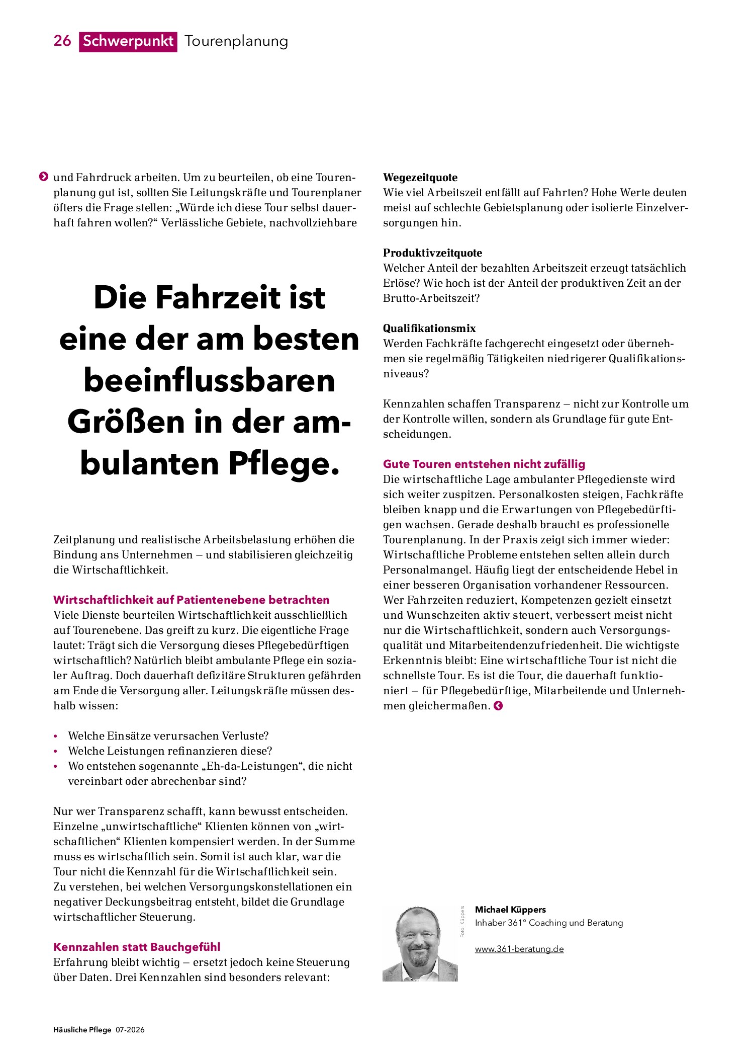 Vorschauseite 5: Gute Touren, bessere Zahlen