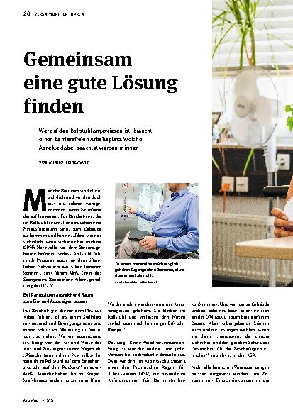 Vorschauseite 1: Gemeinsam eine gute Lösung finden.