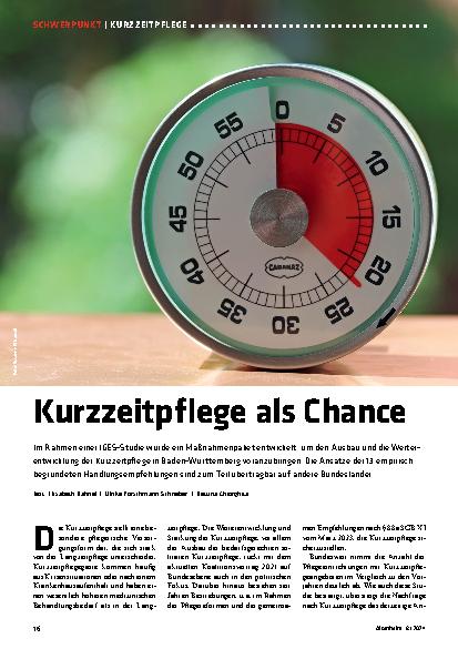 Vorschauseite 1: Kurzzeitpflege als Chance