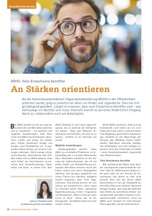 Vorschauseite 1: ADHS: Viele Erwachsene betroffen An Stärken orientieren