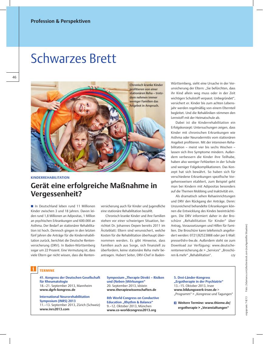Vorschauseite 1: Schwarzes Brett