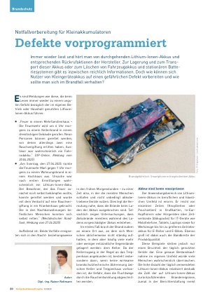 Vorschauseite 1: Notfallvorbereitung für Kleinakkumulatoren Defekte vorprogrammiert