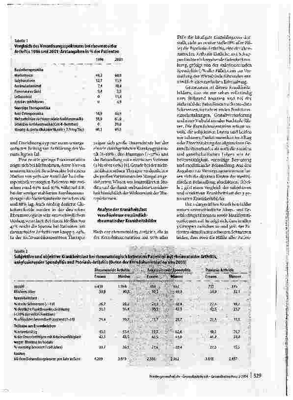 Vorschauseite 4: Die Kerndokumentation der RheumazentrenEin Instrument der evaluativen Versorgungsforschung