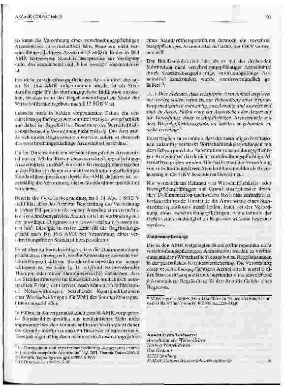 Vorschauseite 3: Standardtherapeutika nach den neuen AMR contra Verordnungsfähigkeit verscjhreibungspflichtiger Arzneimittel