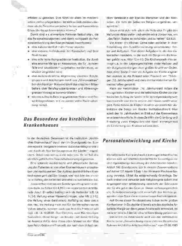 Vorschauseite 2: Wo Menschen für Menschen arbeitenDas Besondere der Personalentwicklung im katholischen Krankenhaus