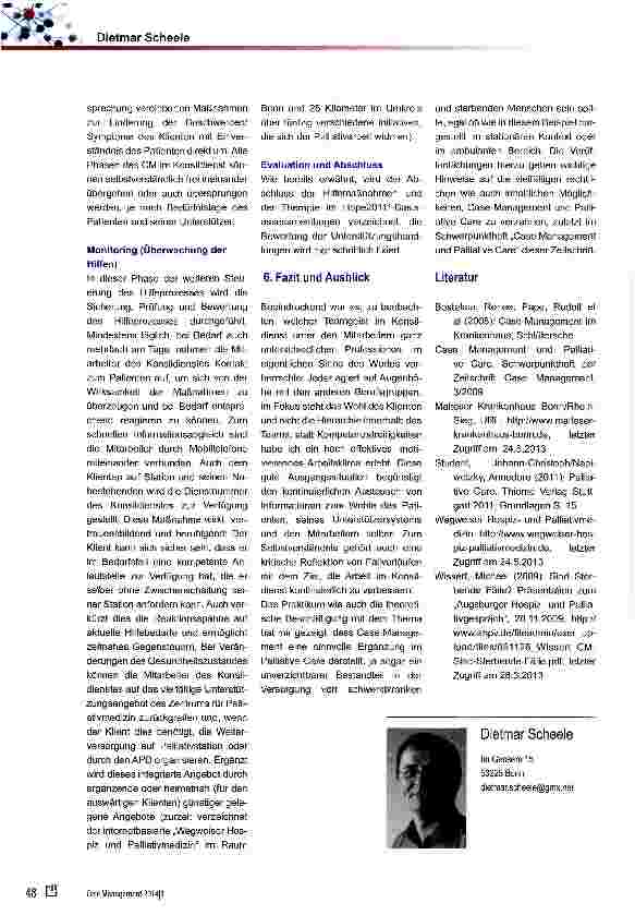 Vorschauseite 6: Case Management in der Palliative Care