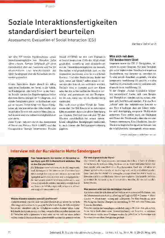 Vorschauseite 1: Soziale Interaktionsfertigkeiten standardisiert beurteilen