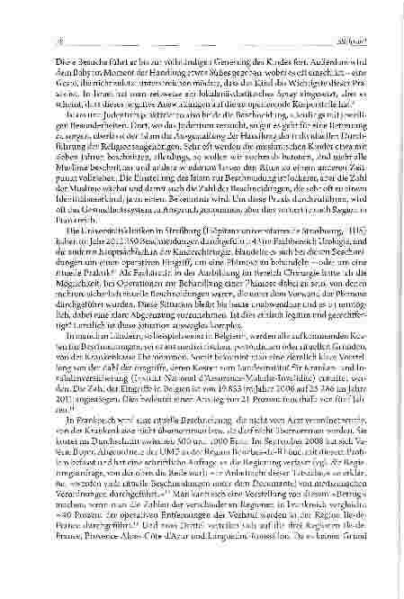 Vorschauseite 4: Die Diskussion über die Beschneidung minderjähriger Jungen in Frankreich - eine Gegenwartsanalyse