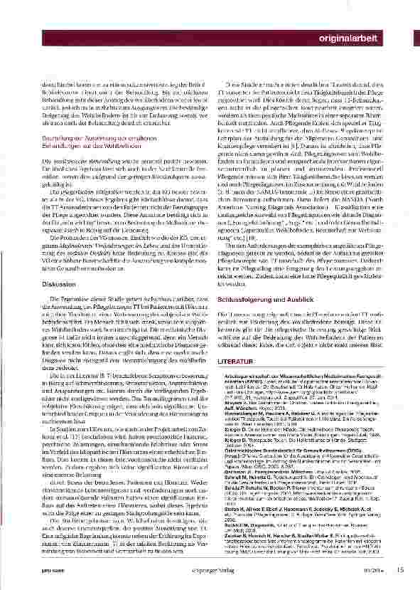 Vorschauseite 5: Pflegekonzept „therapeutic touch in Anwendung bei Patienten mit idiopathischem Hörsturz