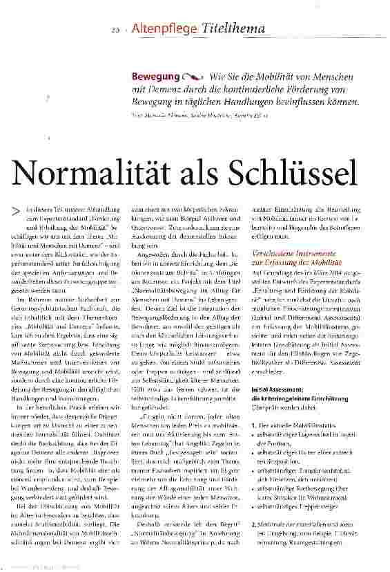Vorschauseite 2: Normalität als Schlüssel
