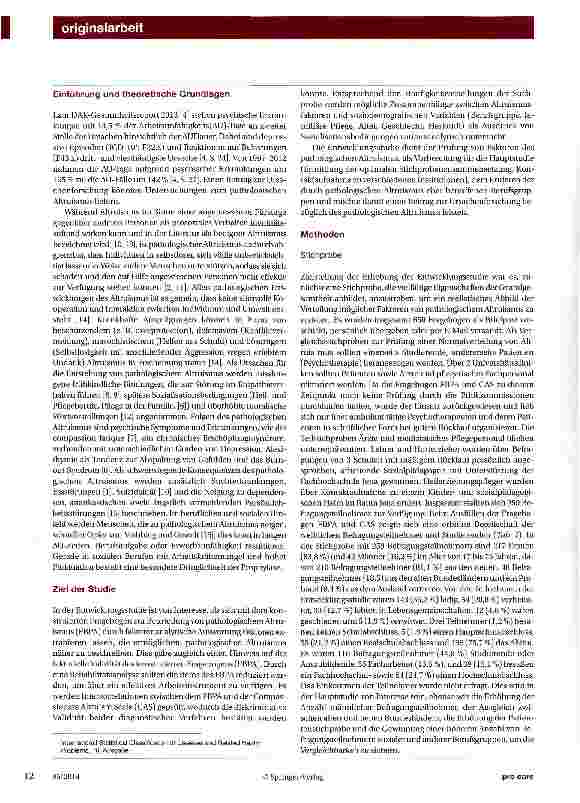 Vorschauseite 2: Entwicklung und Evaluierung eines Fragebogens zur Beurteilung von pathologischem Altruismus