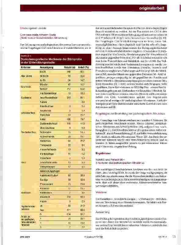 Vorschauseite 3: Entwicklung und Evaluierung eines Fragebogens zur Beurteilung von pathologischem Altruismus