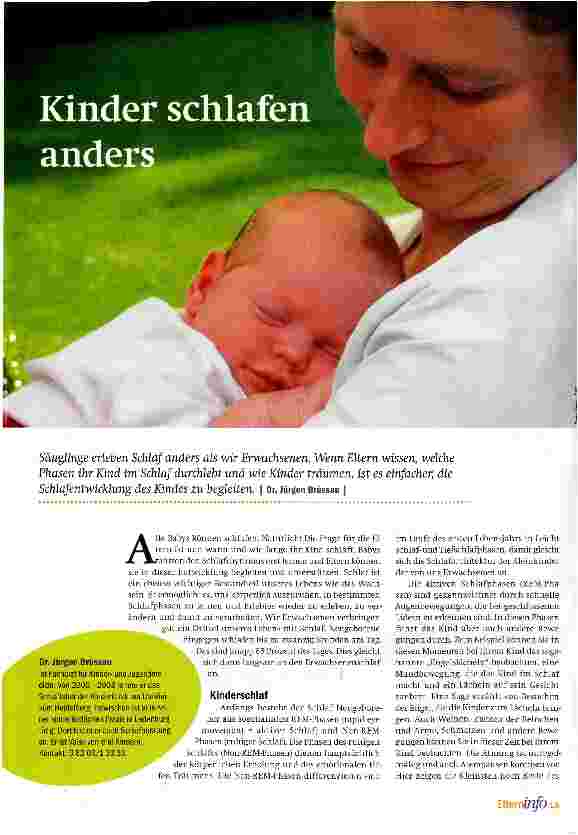Vorschauseite 1: Kinder schlafen anders